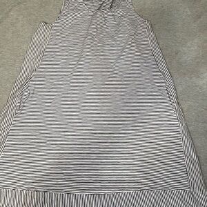 Lands' End Black and White Striped Top